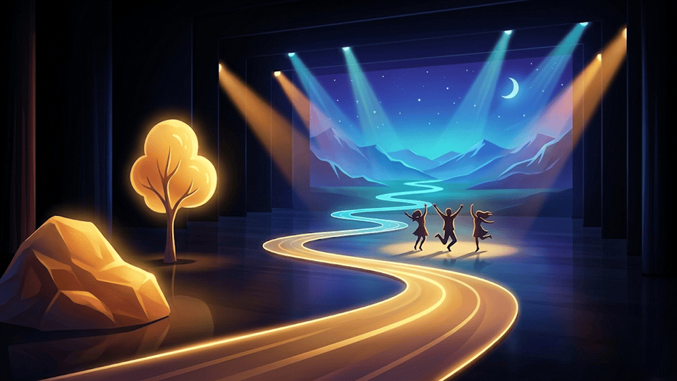 Back-light creating separation between performer and background on stage